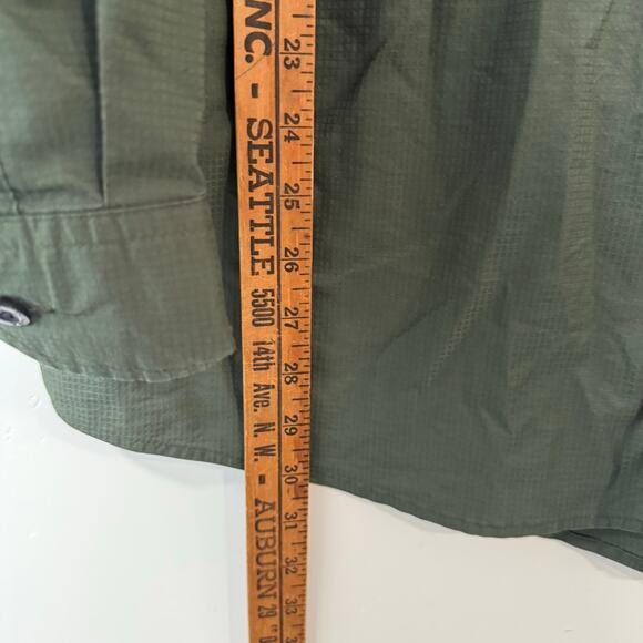 Pladra Men's Yuba Fishing Shirt Button Front Green XL Ripstop UPF Trail Outdoor - Picture 8 of 9
